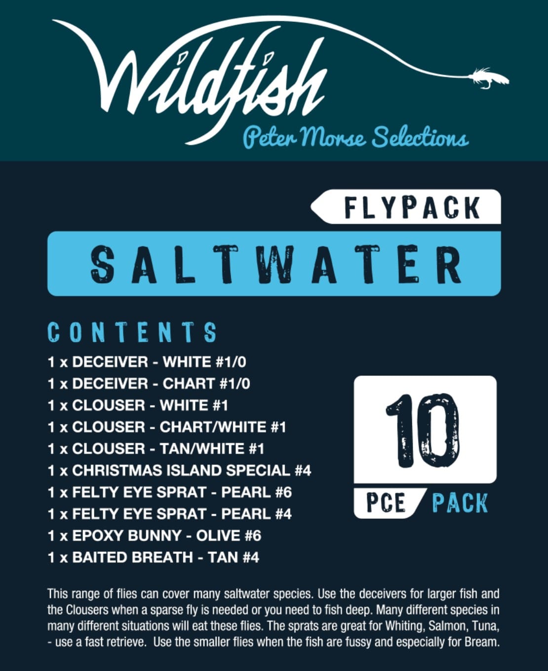 WILDFISH SALTWATER FLY PACK - JM Gillies