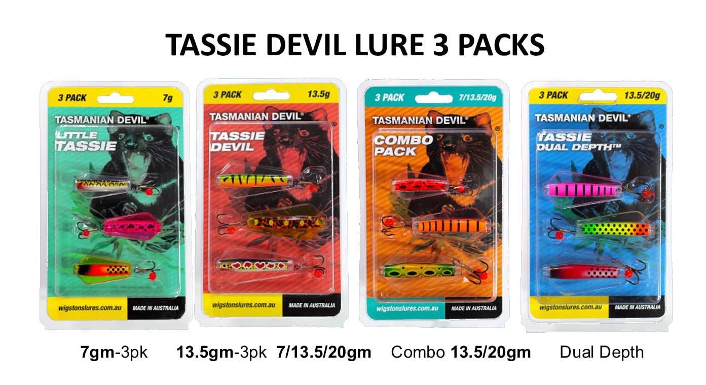 TASSIE DEVIL Tasmanian Wigston 13.5 Gr Twin Pack X2 Packs Fishing