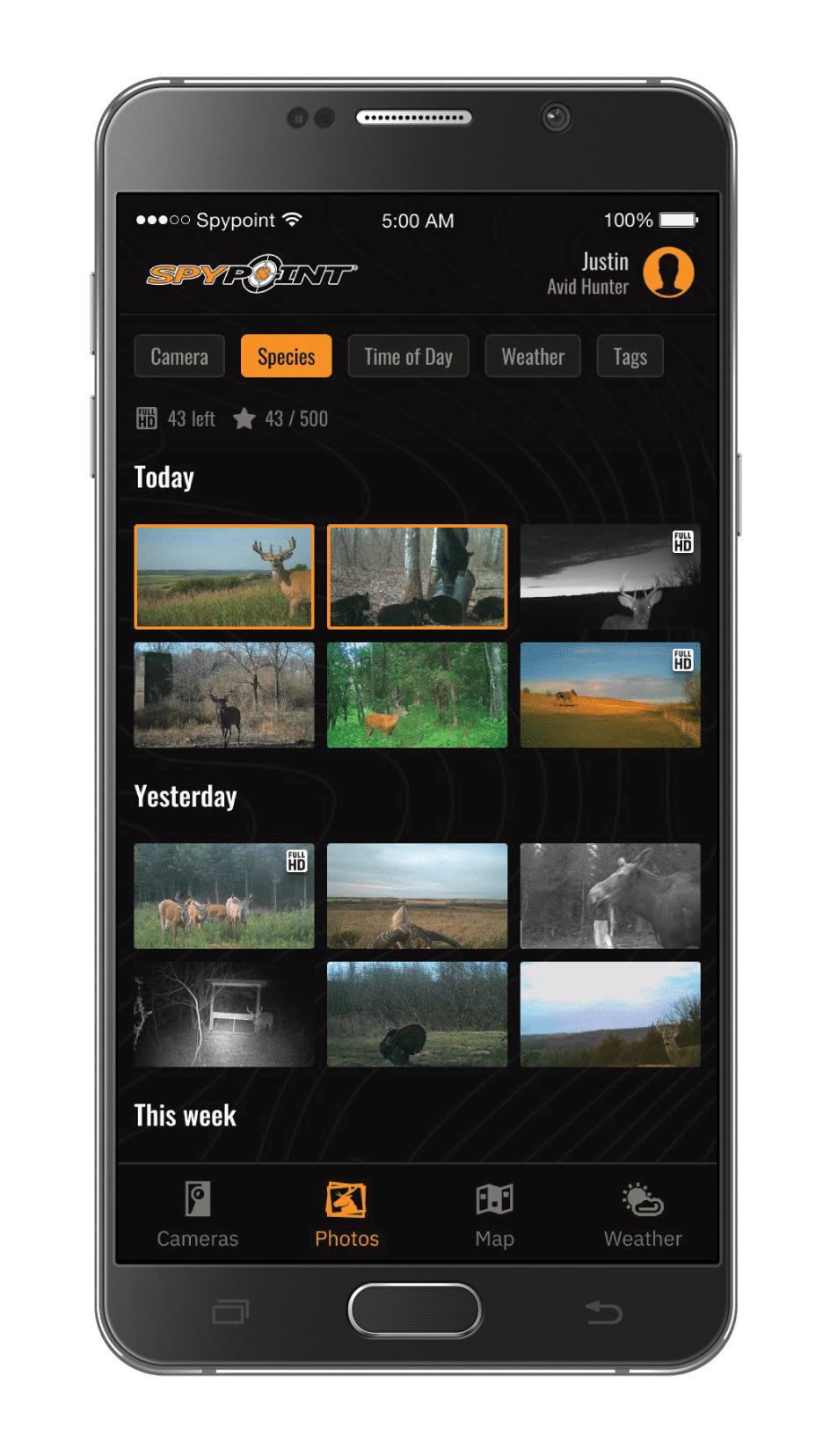 spypoint camera app