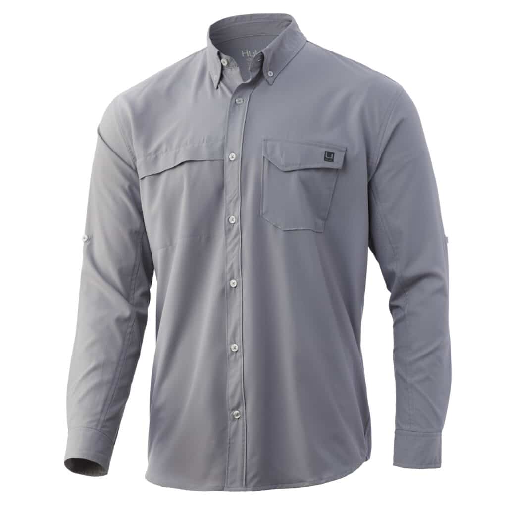 Huk Tide Point Long Sleeve Sport Shirt - Naval Academy