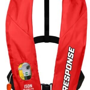 INFLATABLE JACKET 150N ALL RED - AUTO/MANUAL