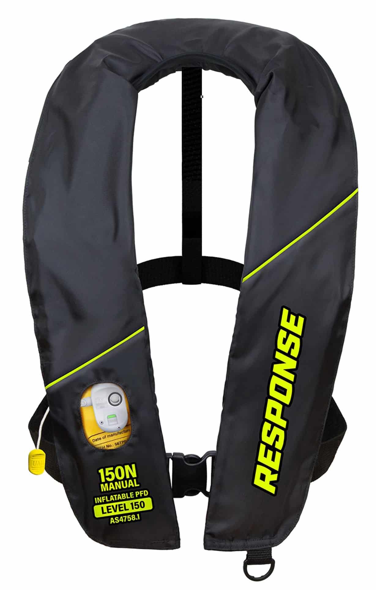 INFLATABLE JACKET LEVEL FLURO BLACK - MANUAL
